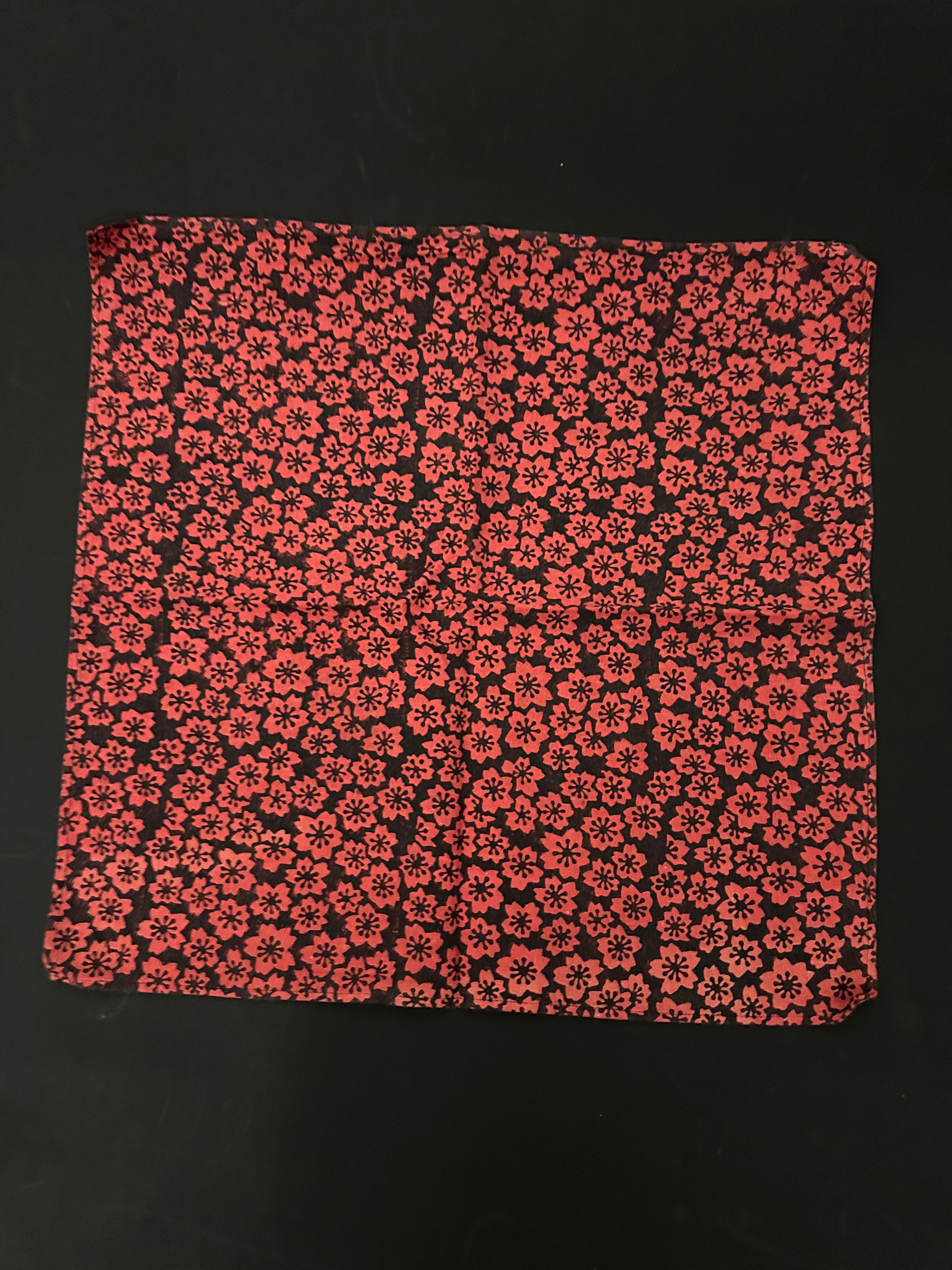 BLOCK-PRINT BLOSSOMS NAPKINS, SET OF 4