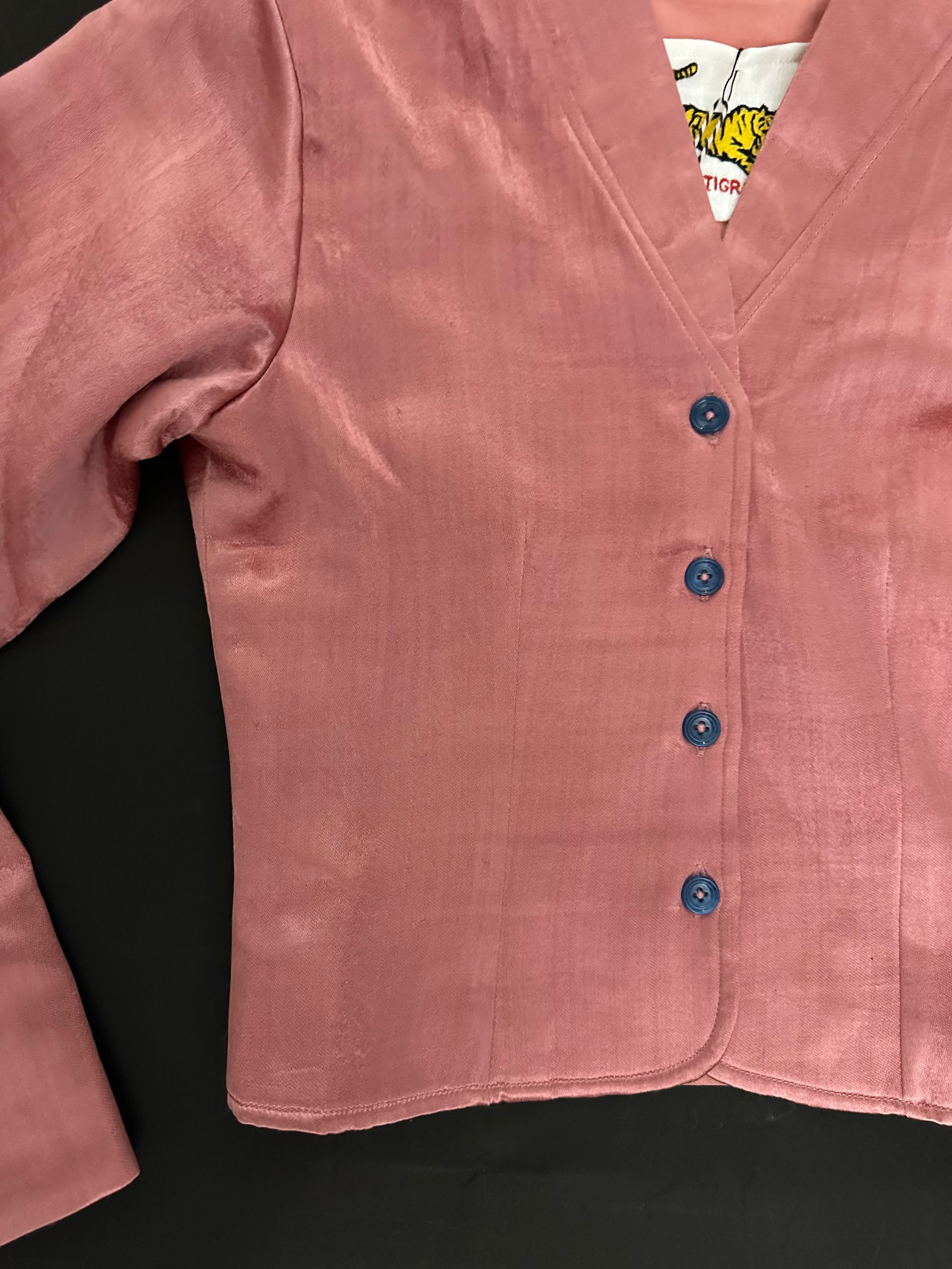 CROPPED GETA JACKET, POWDER PINK