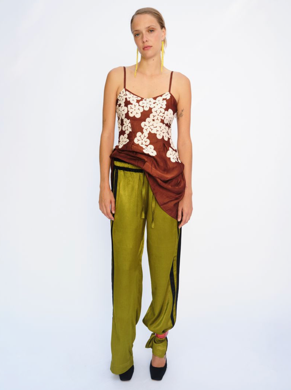 STRIPED BOXING PANT, MARTINI with BLACK